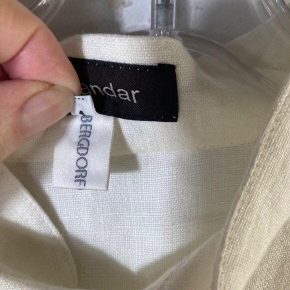 Womens Eskandar Bergdorf Goodman Lagenlook Boxy Linen Jacket White Esk‎ size1 US - Picture 9 of 15